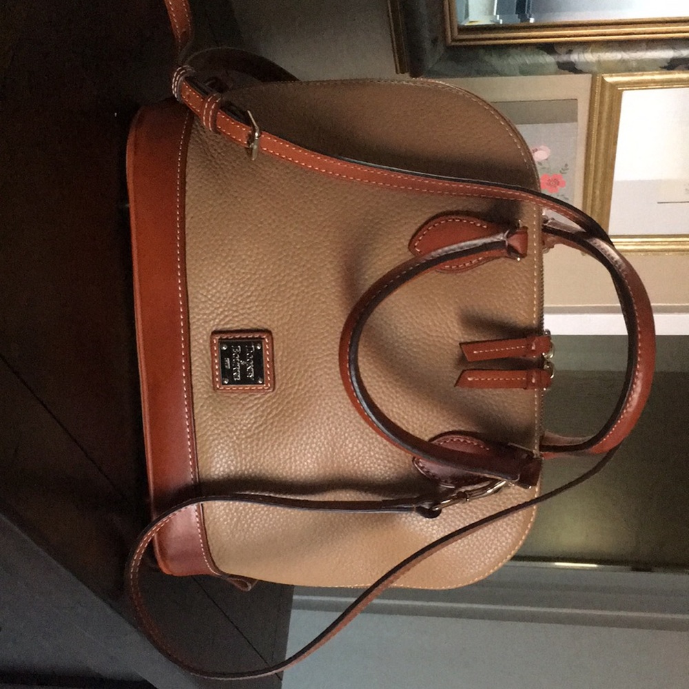 Dooney & Bourke Tan and Brown Shoulder Bag